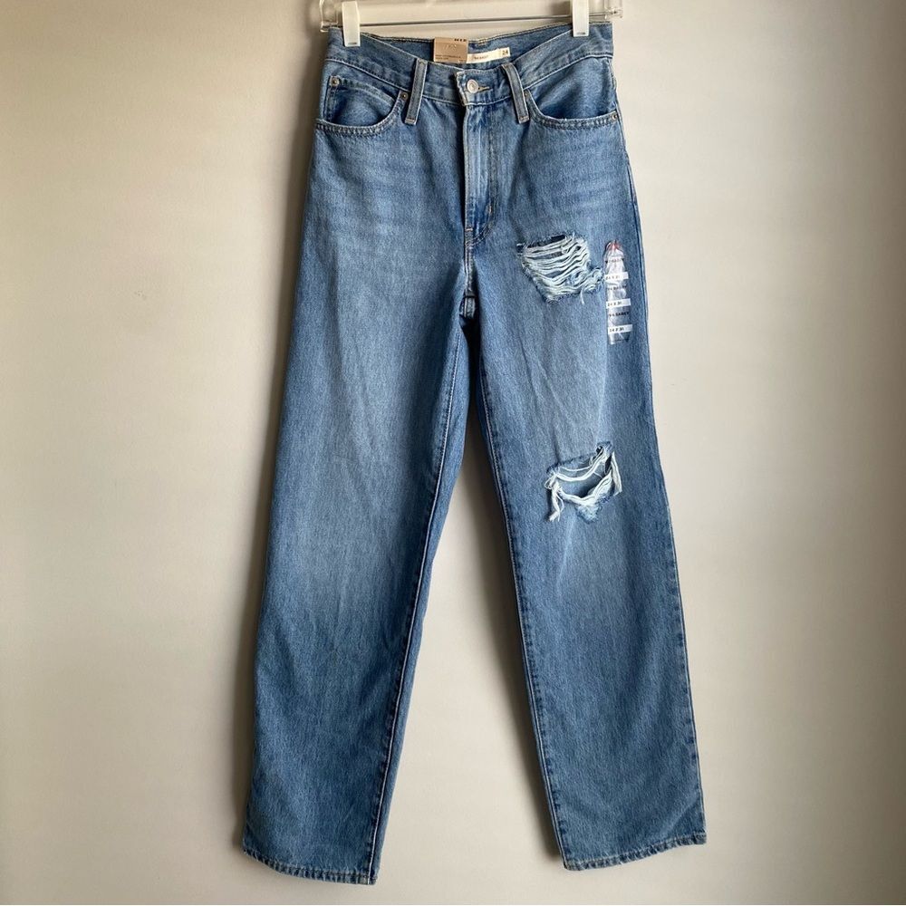 Levis' '94 Baggy Distressed Straight Jeans 24/31 NWT